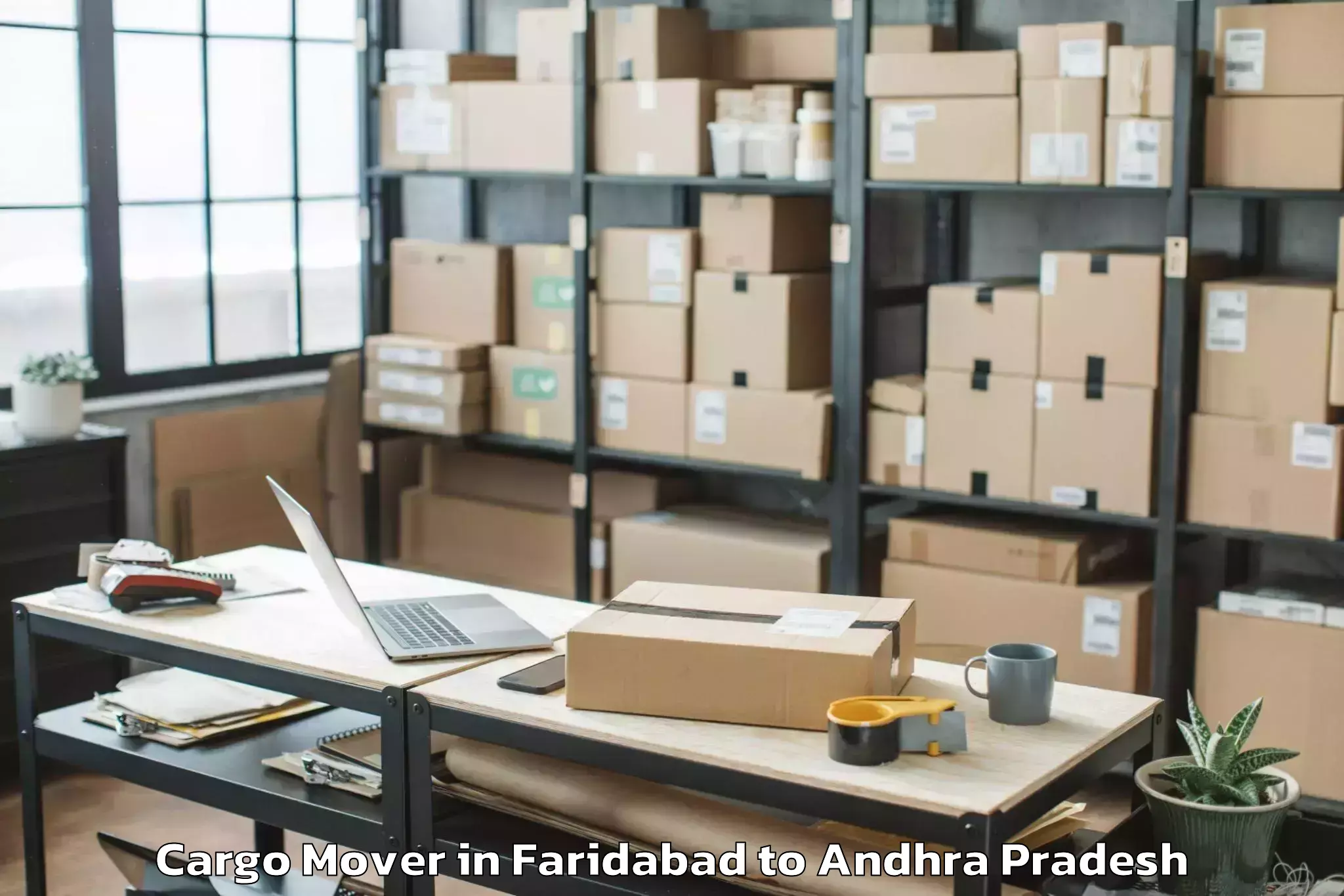 Top Faridabad to Dr Ntr University Of Health Sc Cargo Mover Available